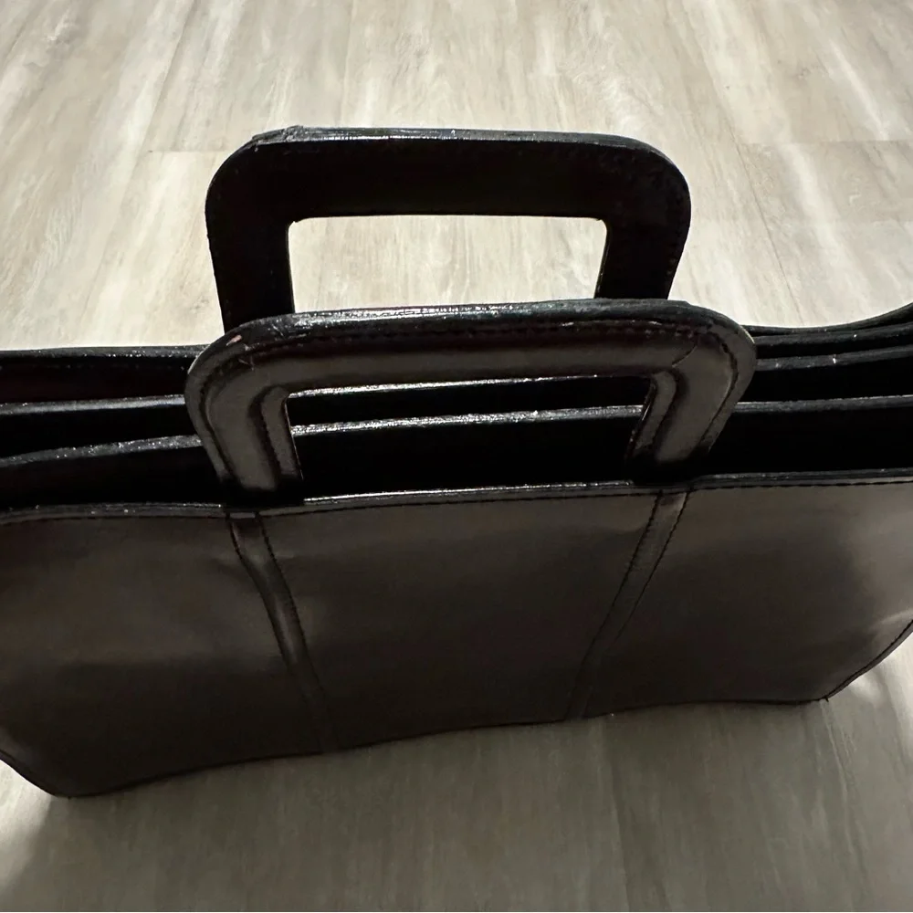 Real %100 Leather Mens Purple Burgundy Briefcase